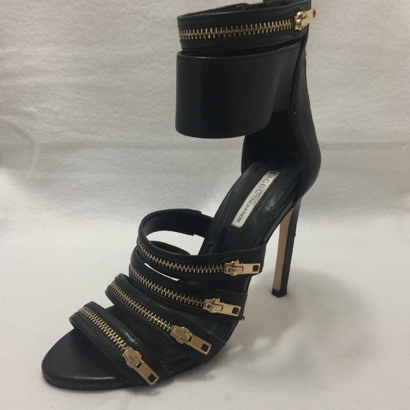 BCBGeneration Womens Casey Black Pumps High Heel with Zipper Design Size 6 - Picture 7 of 7